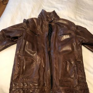 Lamb Skin Leather Bomber Jacket- Overland